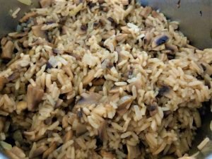 Mushroom Rice Mix for Cabbage Rolls