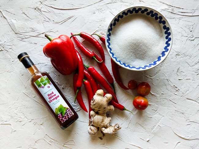Tomato Chili and Ginger Jam Recipe Ingredients