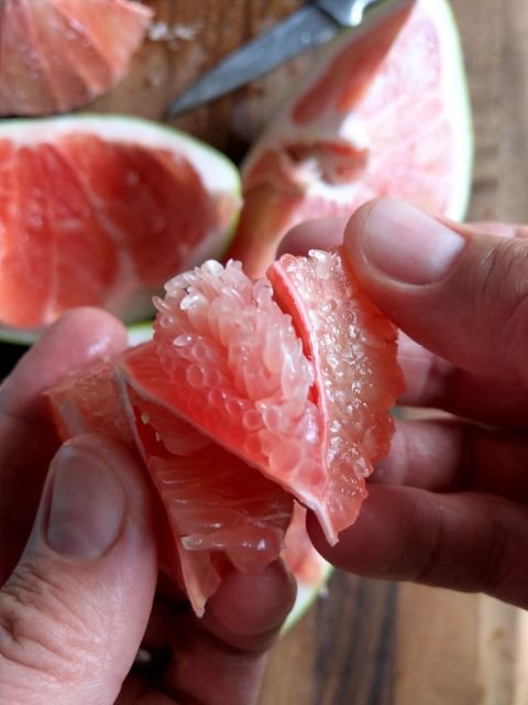 Inside a Pomelo fruit - What is Pomelo and How To Eat One