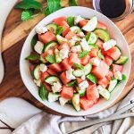 Easy Watermelon Salad Recipe with Feta, Mint and Balsamic