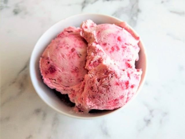 Raspberry and Lime No Churn Ice Cream Recipe