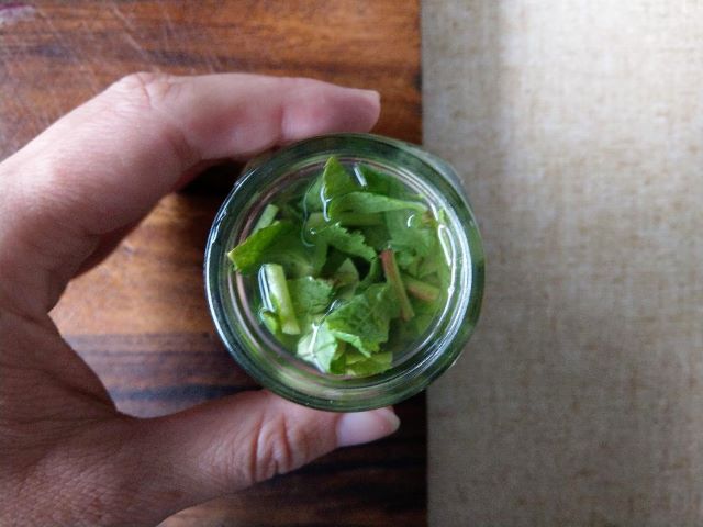 Pickled Radish Greens Recipe - Fill the Jar with Pickling Liquid