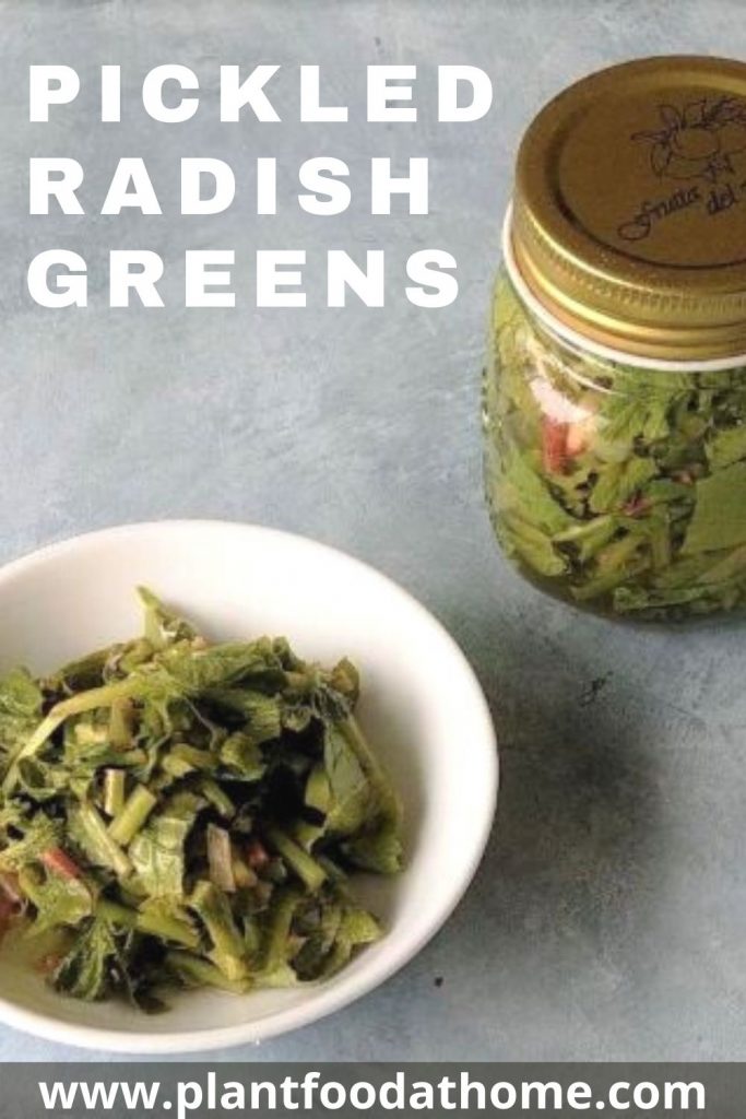 Quick Pickled Radish Greens