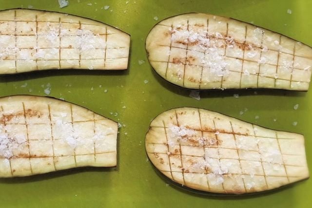 Salted Eggplant for Miso Eggplant