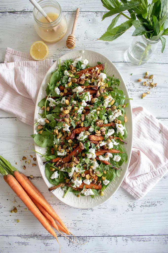 Roasted Carrot and Goats Cheese Salad