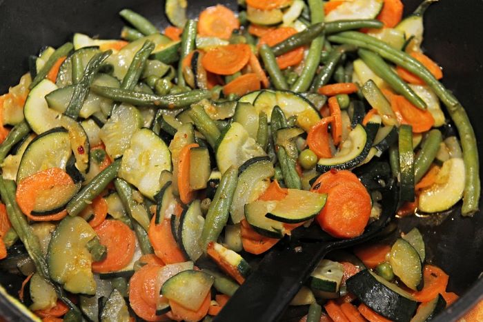 Cooked Green Beans and other Vegetables